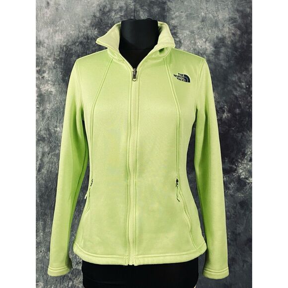 The North Face Jackets & Blazers - Womens North Face Sz Medium Lime Green Full Zip Fleece Mock Neck Jacket